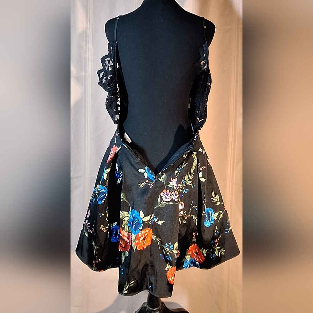B. SMART Black Dress with Colorful Floral Design - Picture 6 of 8